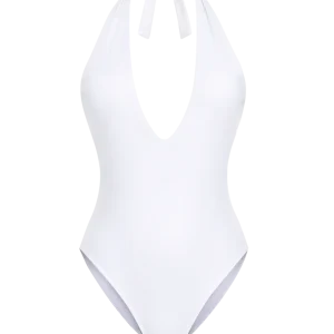 White Deep Plunge baddräkt