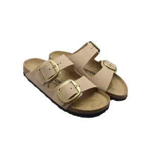Birkenstock Arizona BigBuckle Sandcastle Nubuck Läder Narrow Fit