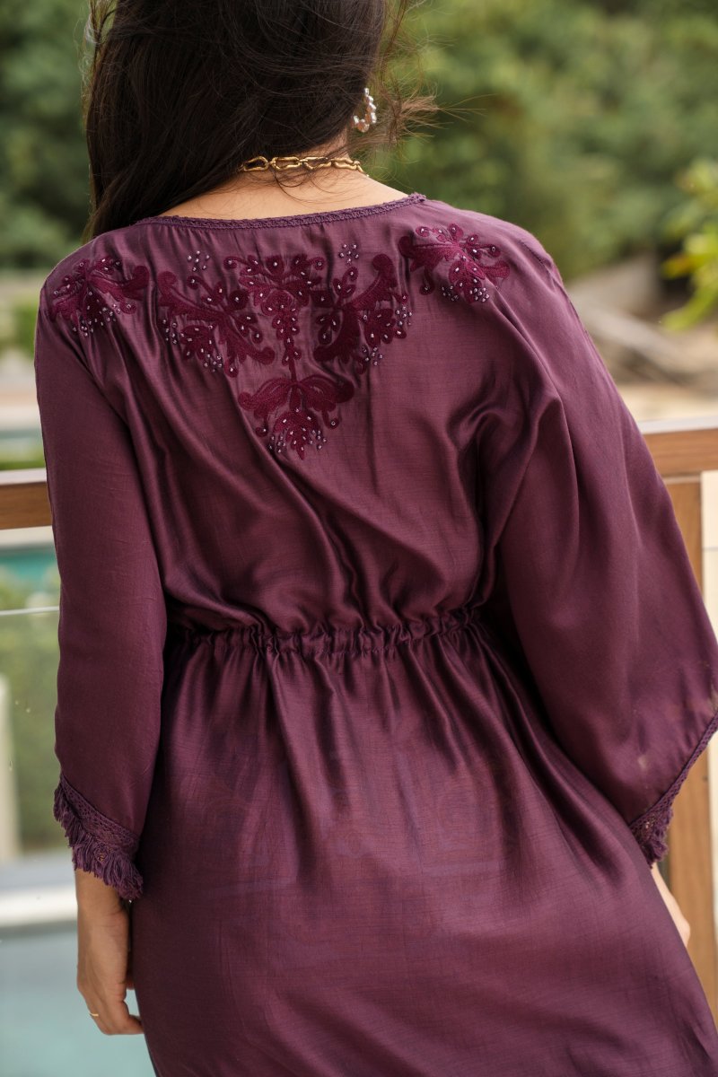 Maroon Resort Maxi Queen Kaftan - Bild 7
