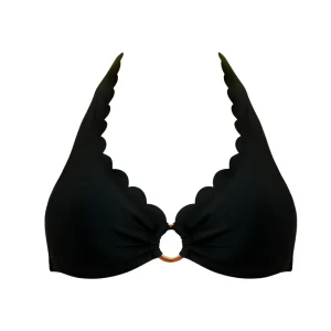 Venus Black Underwire Halter Top-Carvico